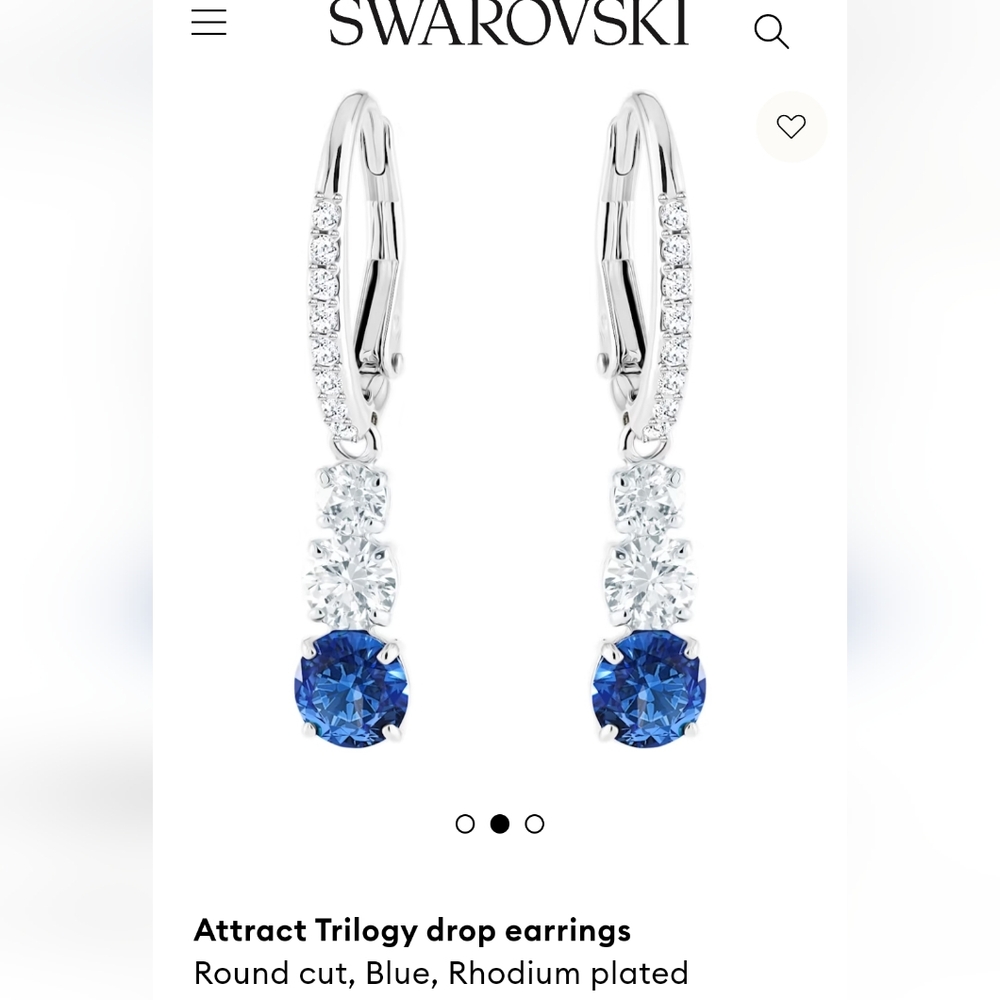 Swarovski Trilogy Earrings Sapphire